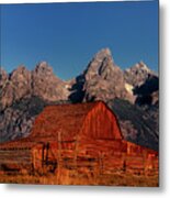 Old Barn Grand Tetons National Park Wyoming Metal Print