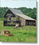 Old Barn Mail Pouch Tobacco Advertising Metal Print