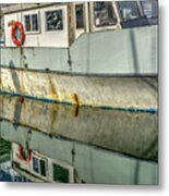 Old Boat Reflections Metal Print