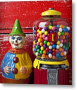 Old Clown Toy And Gum Machine Metal Print