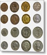 Old English Coins Metal Print