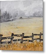 Old Fence Row Metal Print