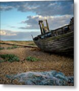 Old Fishing Boat, Dungeness Metal Print