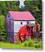 Old Mill Of Guilford Painted Square Metal Print