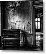 Old Piano Music Metal Print