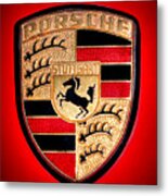 Old Porsche Badge Metal Print