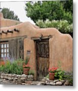 Old Santa Fe Cottage Metal Print