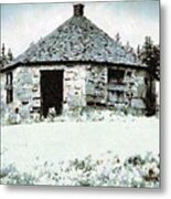 Old Stone Schoolhouse In Winter - South Canaan Metal Print