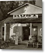 Old Town General Store Sepia Tone Metal Print