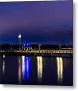 Old Town Pier During The Blue Hour Metal Print