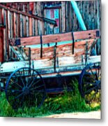 Old Wagon In Bodie Metal Print