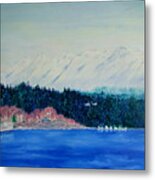 Olympic Mt And Pugent Sound Metal Print