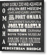 Omaha Famous Landmarks Metal Print