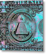 One-dollar-bill - $1 - Reverse Side Metal Print