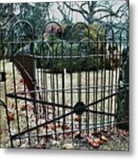 Open Cemetery Gate Metal Print