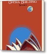 Opera Building In Sydney Poster By Adam Asar 2 Metal Print