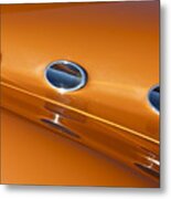 Orange Abstract Metal Print