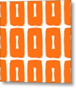 Orange Boxes- Art By Linda Woods Metal Print