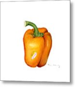 Orange Pepper Metal Print