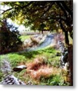 Orchard Country Roads Metal Print
