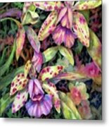 Orchid Garden I Metal Print