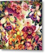 Orchid Garden Ii Metal Print