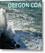 Oregon Coast Splash Metal Print