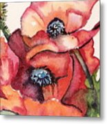 Oriental Poppies Metal Print