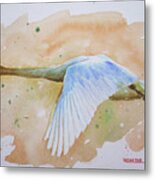 Original Animal Artwork Watercolour Painting  Wild Goose On Paper#16-6-16-04 Metal Print