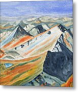 Original Watercolor - High Alpine View Metal Print
