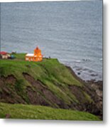 Orange Lighthouse Metal Print