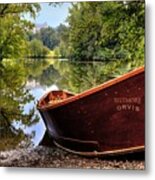 Orvis Rowboat And Biltmore Reflection Metal Print