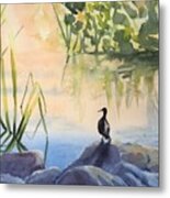 Overlooking The Lake Metal Print