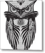 Owl Illustration Metal Print