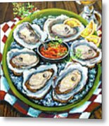 Oysters On The Half Shell Metal Print