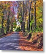 Pa Country Roads - Autumn Colorfest No. 2 - Hallway Of Color - Laurel Highlands, Somerset County Metal Print