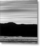 Pacific - Black And White Metal Print