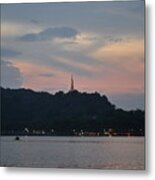 Pagoda In The Sunset Metal Print