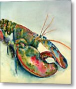 Painted Lobster Metal Print