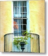 Painterly Window And Balcony Metal Print