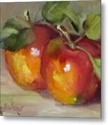 Painting Of Delicious Apples Metal Print