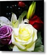 Digital Painting Rose Bouquet Flower Digital Art Metal Print