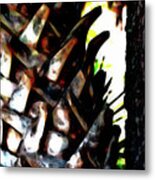 Palm And Oak Trunks Metal Print