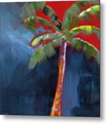 Palm Tree- Art By Linda Woods Metal Print