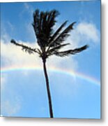 Palm Tree In The Sky Metal Print