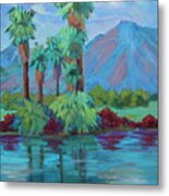 Palms And Reflections Metal Print