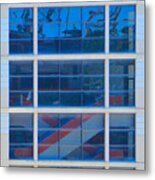 Panes With Reflection Metal Print