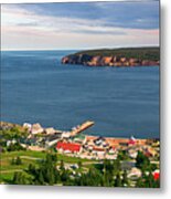 Panoramic View In Perce Quebec Metal Print