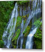 Panther Creek Falls Summer Waterfall 1 Metal Print