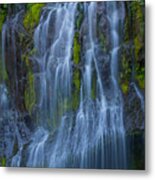 Panther Creek Falls Summer Waterfall -close 2 Metal Print